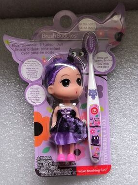 Kids Toothbrush & Doll - Purple